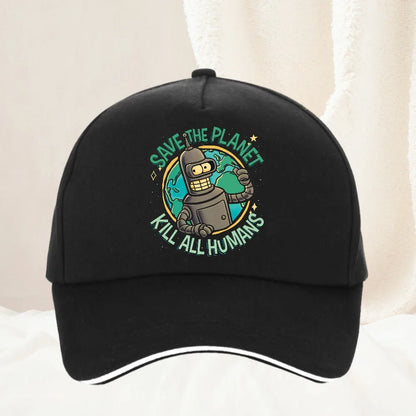 Bendered Save the Planet Kill All Humans Baseball Cap