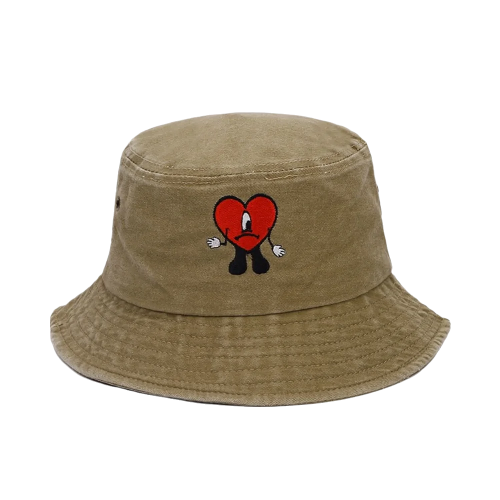 Trendy Bad Bunny Bucket Hat Sun Protection Men Sun Hat All-match Bucket Hat