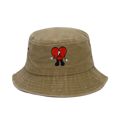 Trendy Bad Bunny Bucket Hat Sun Protection Men Sun Hat All-match Bucket Hat