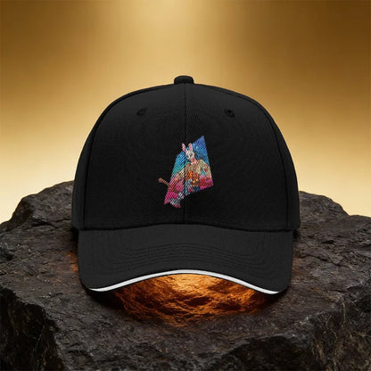 Rabbit Mask Axe Bloodstain Hat Unisex Printed Baseball Cap