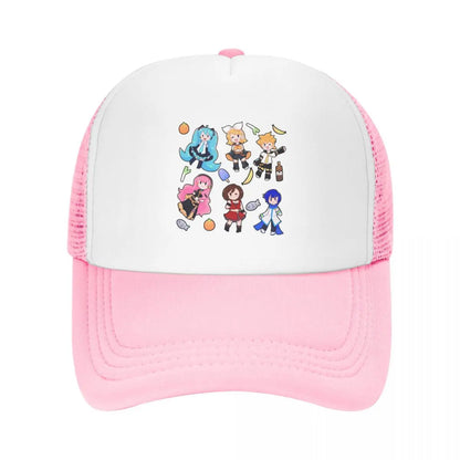 Vocaloid Chibi Chaos! Miku Cap Fashion Mesh Baseball Caps