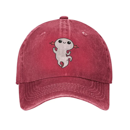 Vintage Cartoon Axolotl Baseball Caps