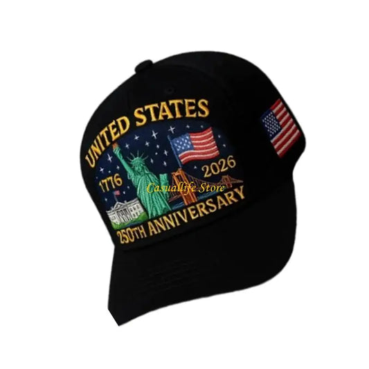 American Anniversary Hat Breathable Baseball Cap Lightweight Fabric
