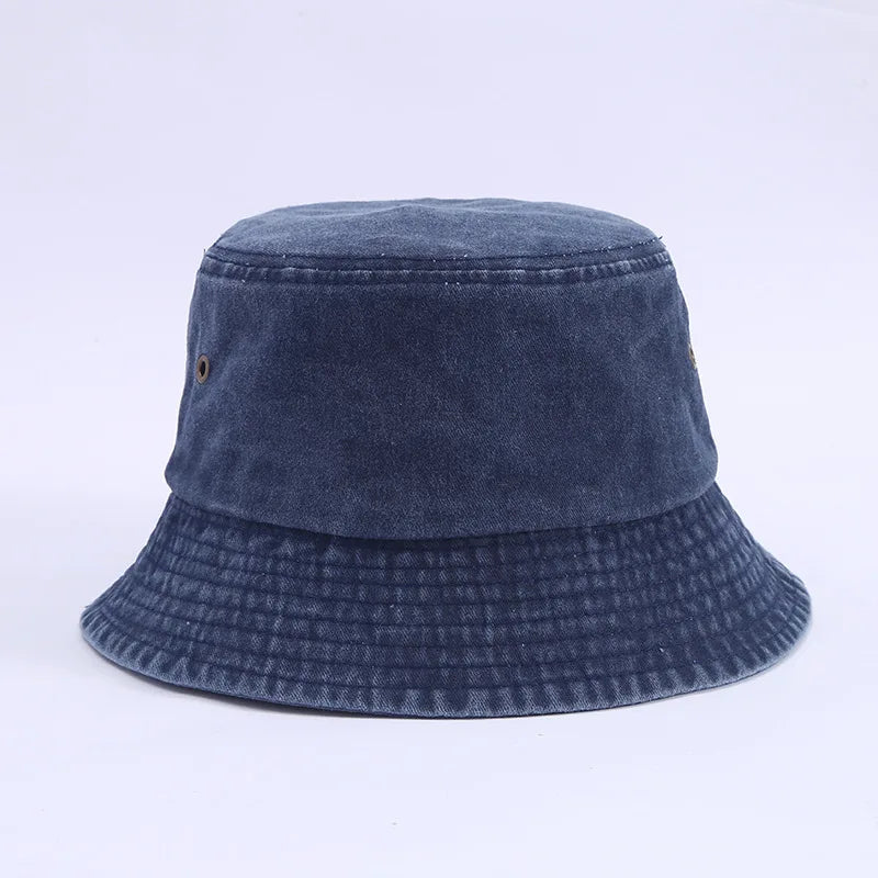 Denim Fisherman Hat Versatile Sunshade Basin Hat Plain Face Small