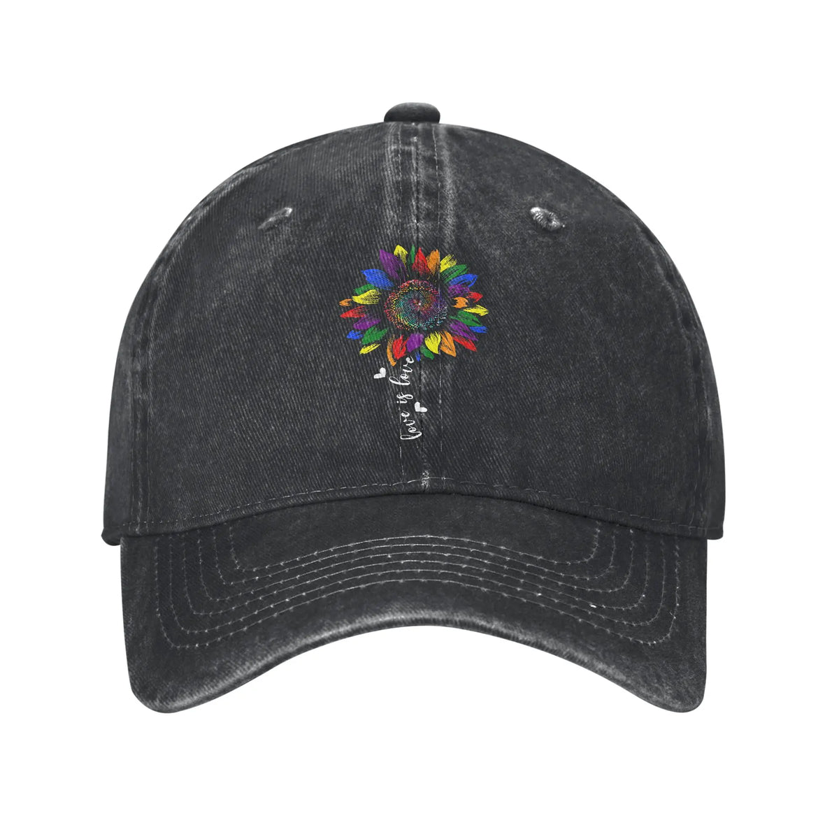 Purride Cat Pride Ally LGBT Rainbow Baseball Caps