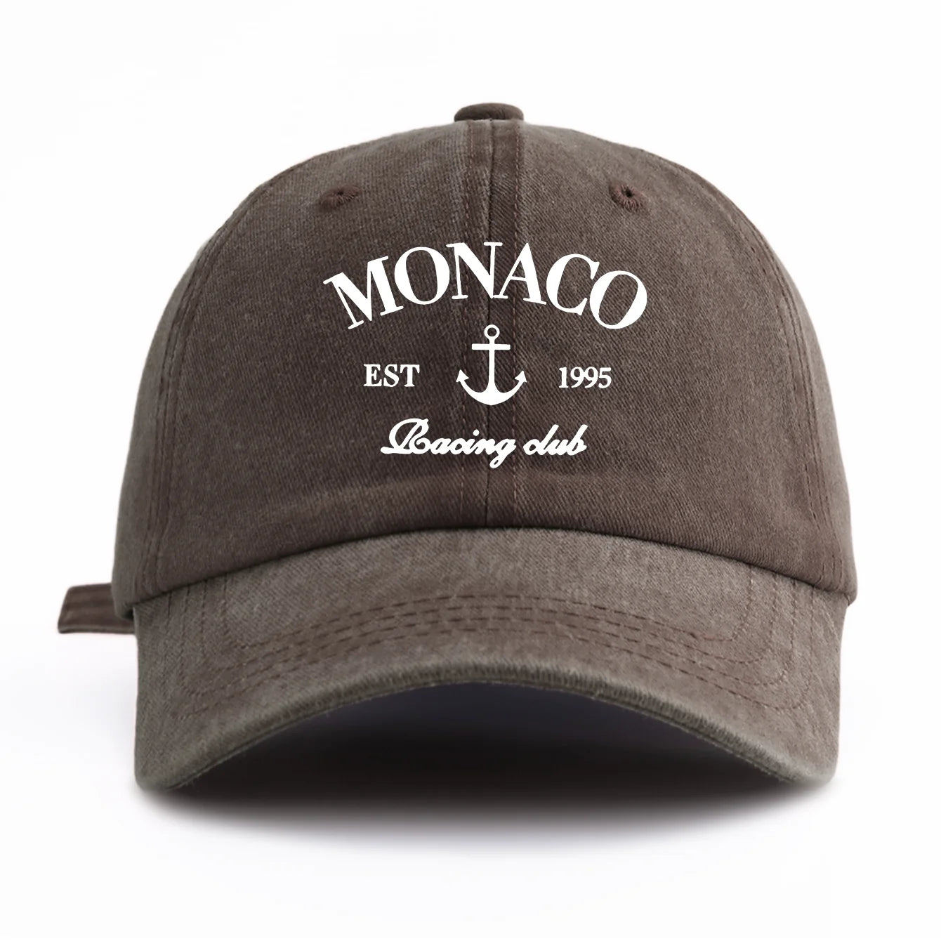 MONACO Print Washed Baseball Cap For Adults