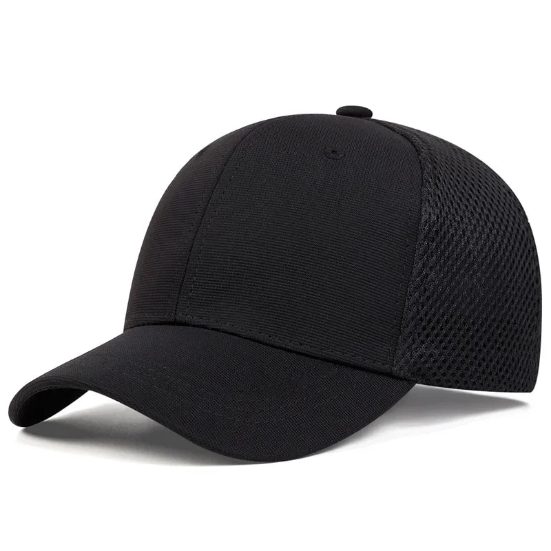 Unisex Solid Color Breathable Baseball Net Caps