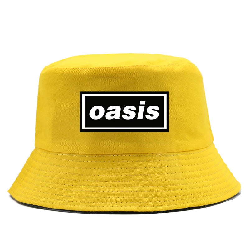 Unisex Oasis Prints Bucket Hats American Heavy Summer Headwear Foldable Outdoor