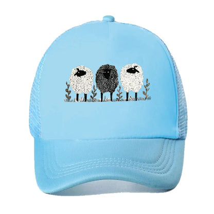 3 Lambs Print Baseball Cap