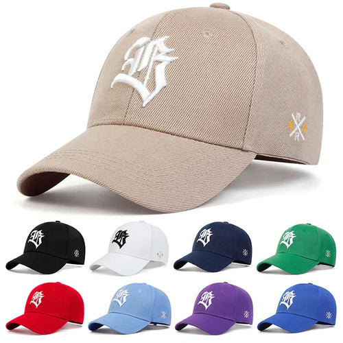 Unisex Gothic Letter Embroidery Baseball Caps