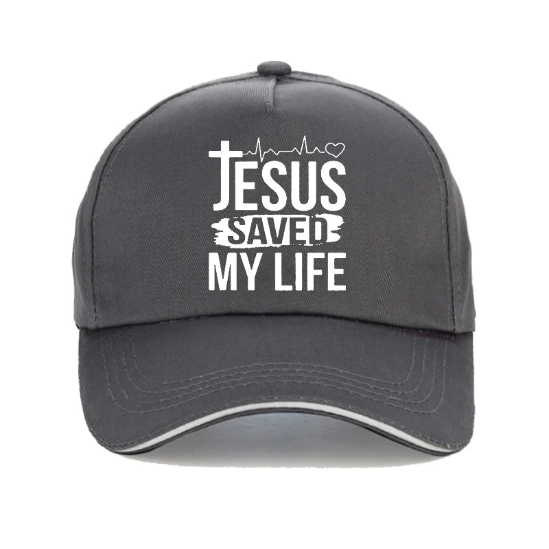 Summer Hat Printed Jesus Saved My Life Baseball Cap