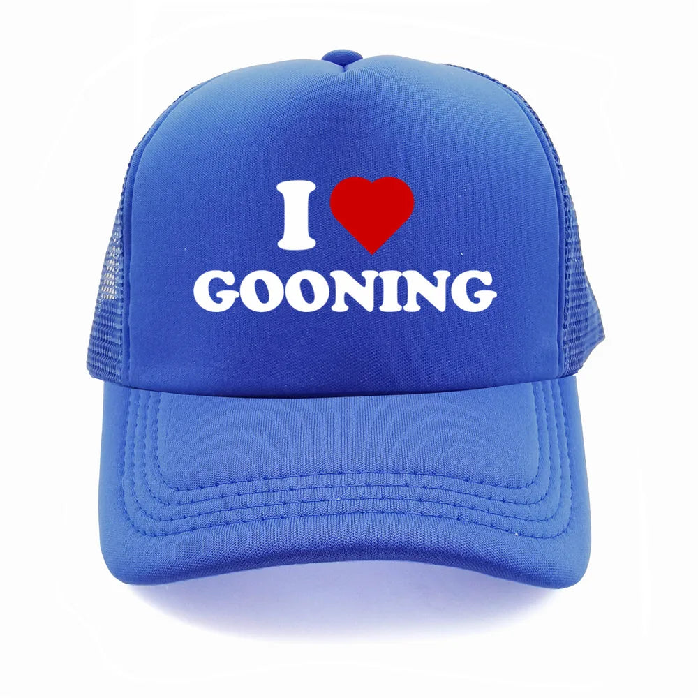 Funny I Love Gooning Baseball Caps Cool Summer Men Mesh Net Hat