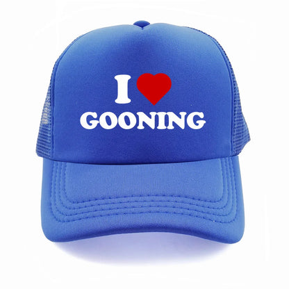 Funny I Love Gooning Baseball Caps Cool Summer Men Mesh Net Hat