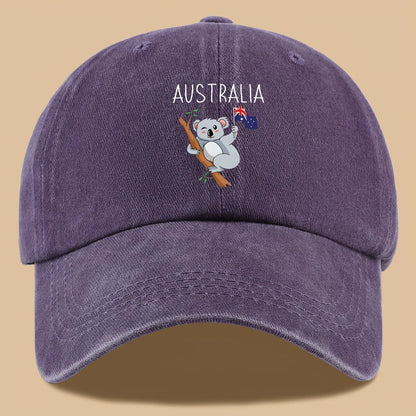 Australia Koala & Flag Baseball Cap