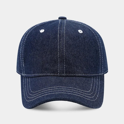 Fashion Korean Solid Color Denim Baseball Cap Women Men