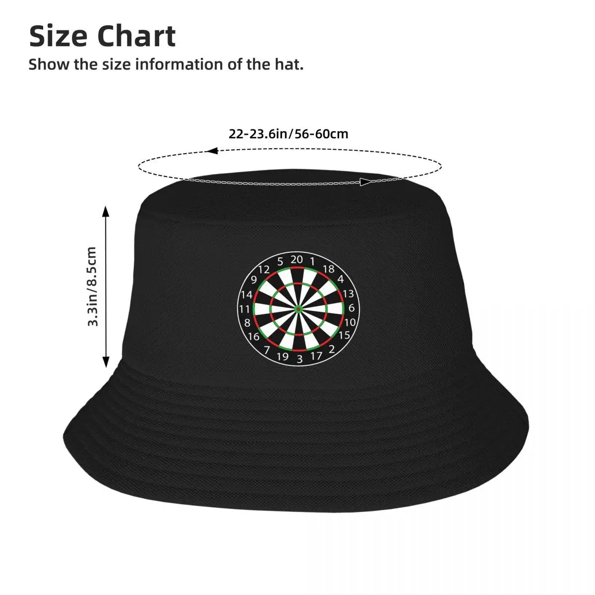 Custom Darts Board Arrow Target Bucket Hat