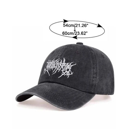 Visors Embroidery Baseball Caps Adjustable Gothic Faded Cap Hip-hop Sunscreen Hats