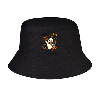Cute Halloween Ghost Autumn Treat Bucket Hat