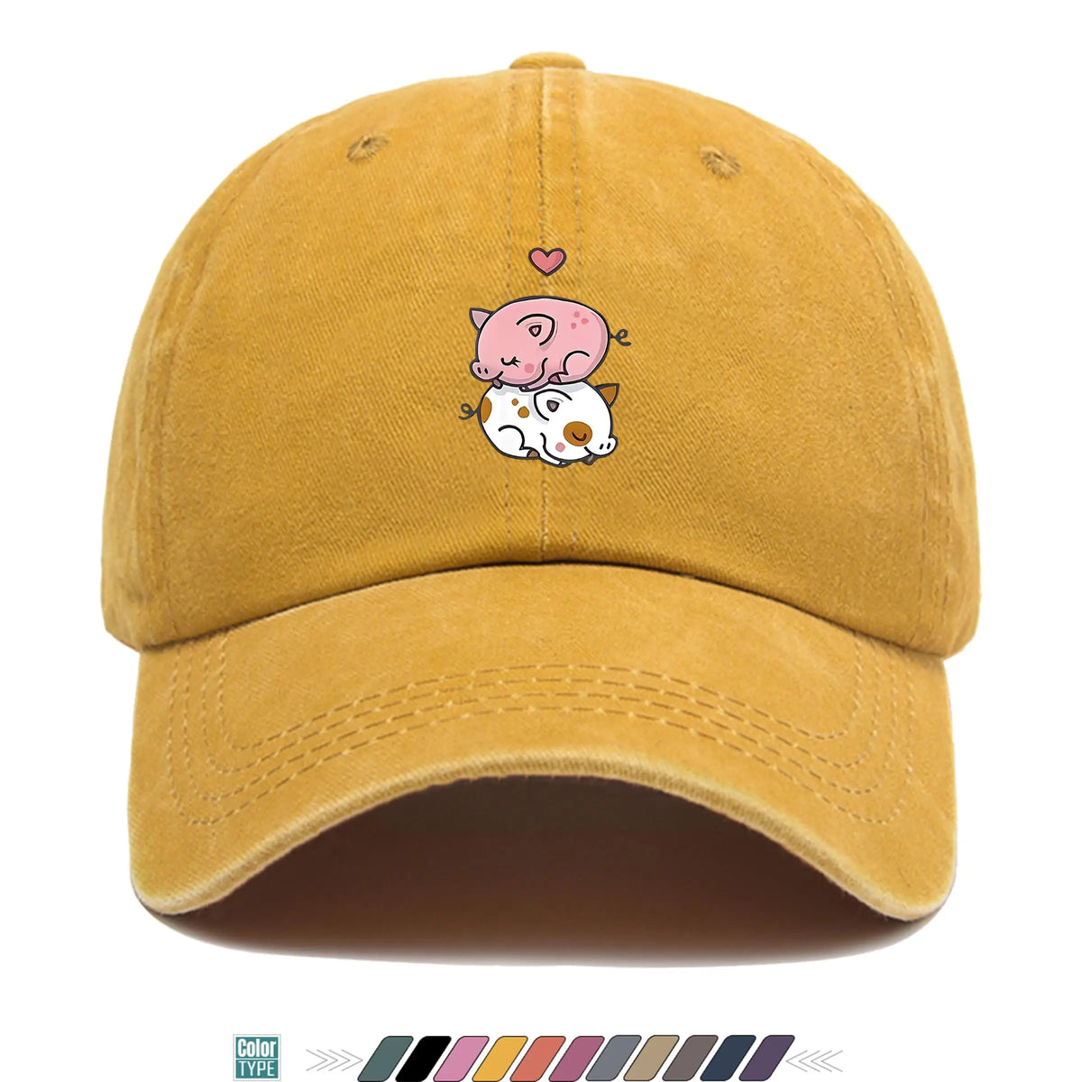 Cute Pig Print Baseball Cap