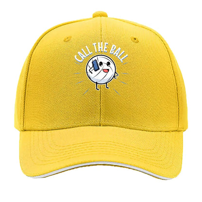 Call The Ball Volleyball Cartoon Black Sandwich Baseball Cap