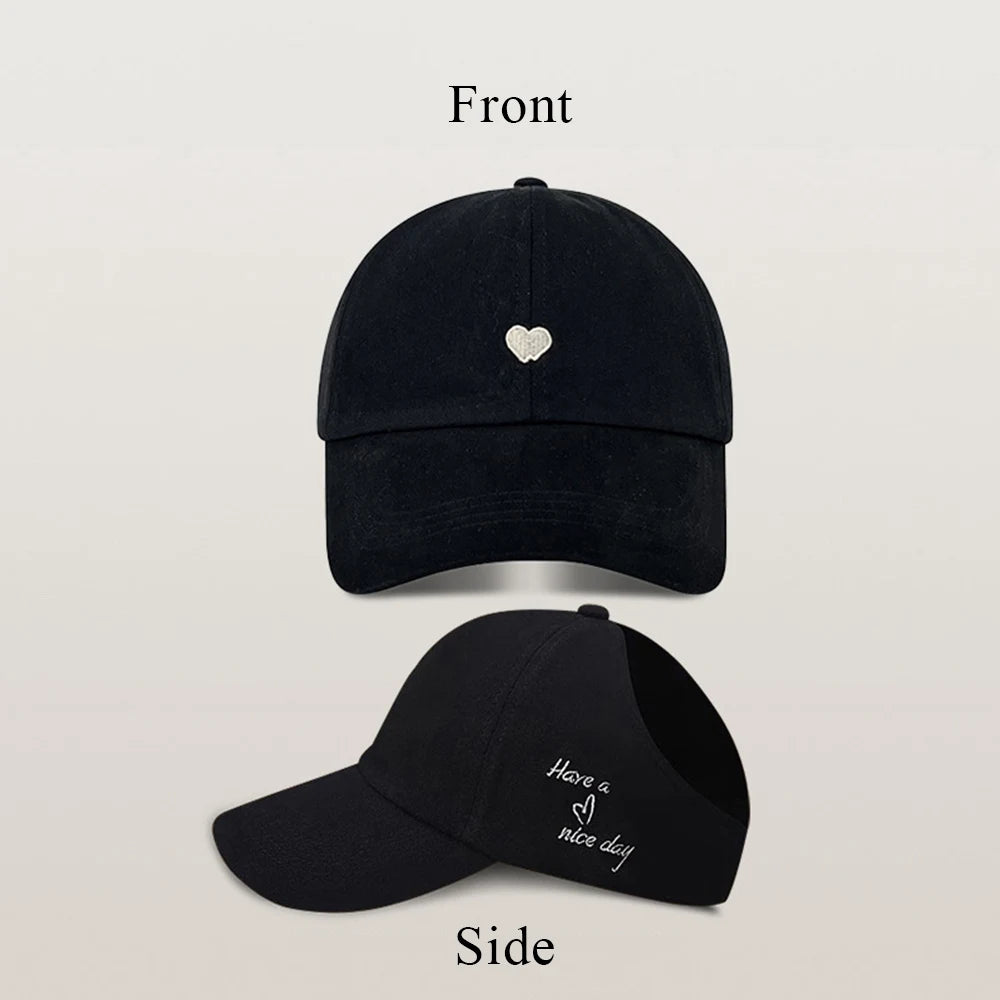 Children Sun Hat Girls Ponytail Duckbill Hats Kids Empty Top Baseball Cap