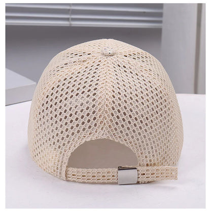 Summer Solid Color Breathable Mesh Sun Protection Baseball Cap