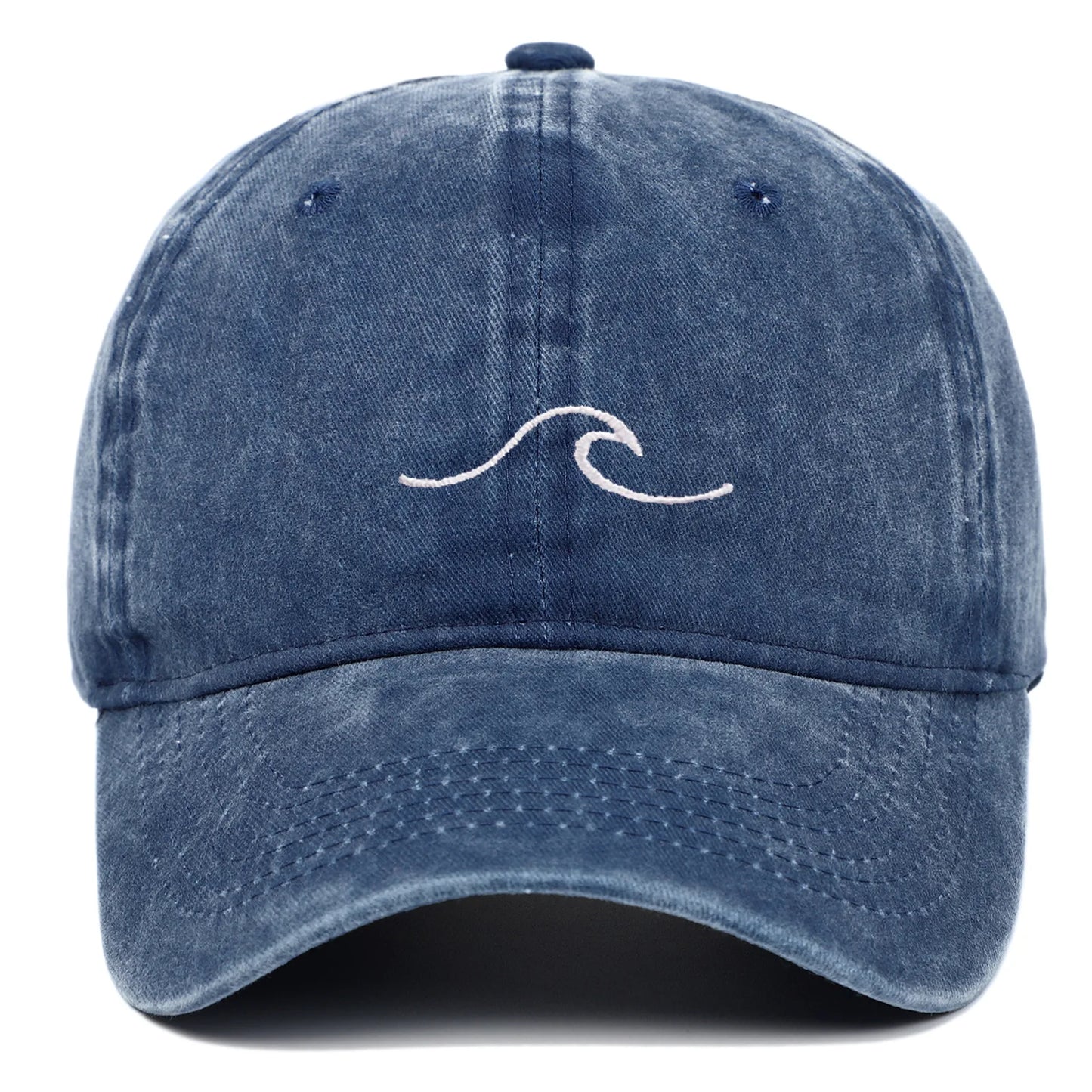 Wave Pattern Embroidered Baseball Cap