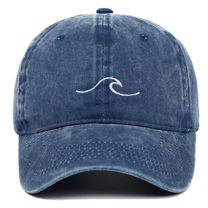 Wave Pattern Embroidered Baseball Cap