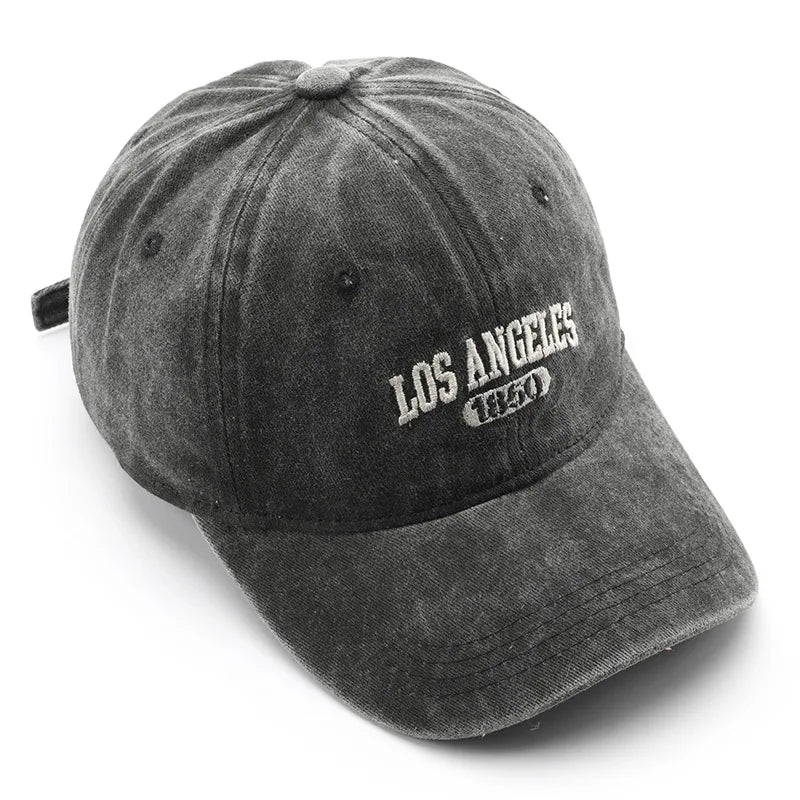 Cotton Soft Top Hats Unisex Los Angeles Embroidery Baseball Cap
