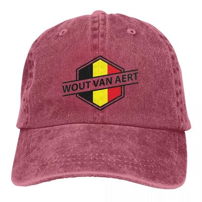Wout Van Aert Baseball Caps Accessories Retro Distressed Denim Sun Cap Men Women