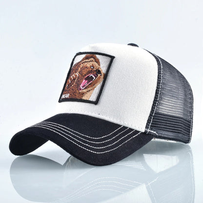Four Seasons Snapback Baseball Cap Men Fashion Bear Embroidery