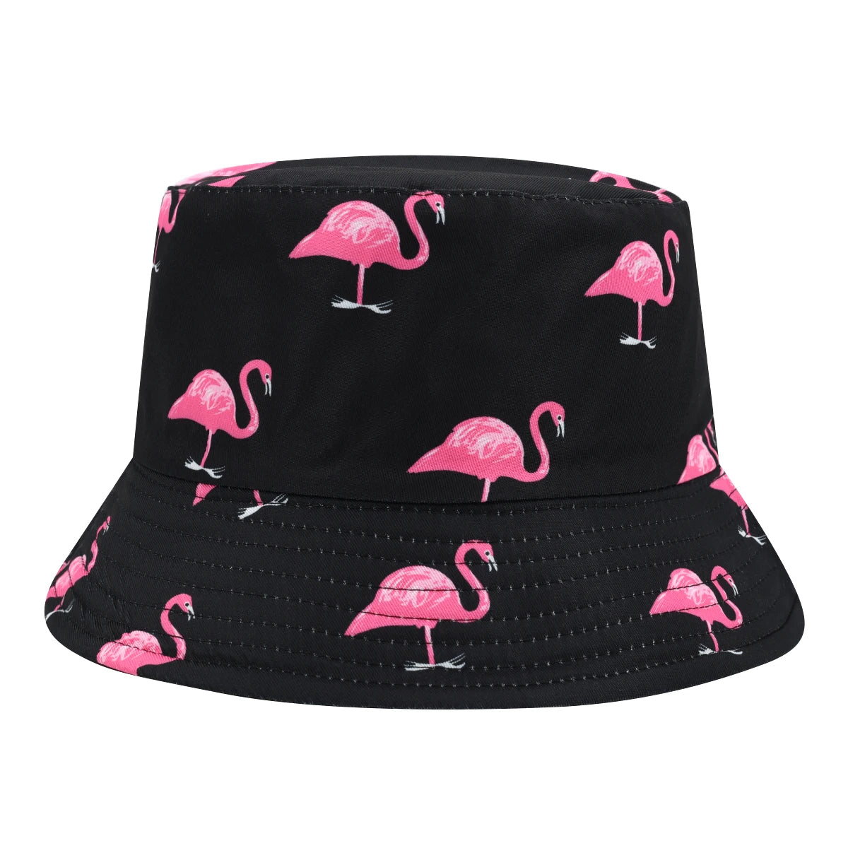 Double-sided Yellow Duck Print Pattern Panama Summer Sunscreen Fisherman Cap Bucket Hat