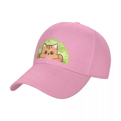 A Cat in the Night Baseball Cap