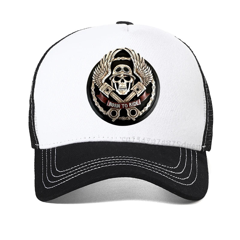 Born To Ride Forced To Work Funny Men Hat Fashion Motorcycle Lovers Baseball Cap