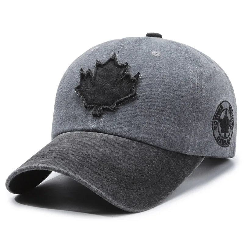 European And American Maple Leaf Retro Baseball