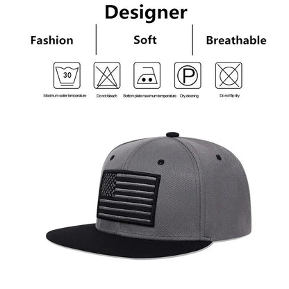 Unisex American Flag Embroidery Hip-Hop Hats Outdoorat