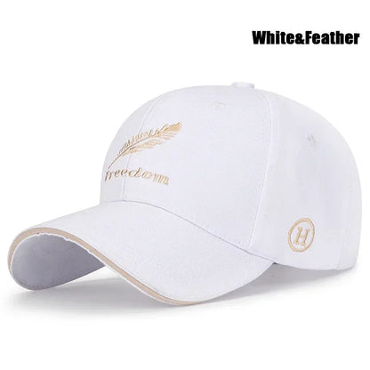 Feather Wheat Ear Embroidery Cotton Baseball Cap