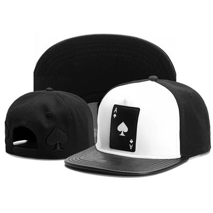 King Leather Playing Card Embroidered Baseball Caps Hip Hop Caps For Men Women Snapback Caps