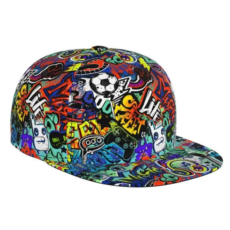 Colorful Graffiti Art Print Snapback Cap