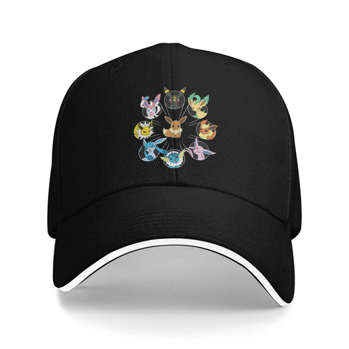 Pokemon Eevee Evolution Circle Casual Baseball Cap
