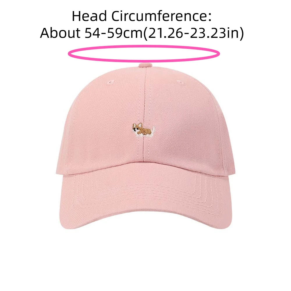 Trendy Dog Women Baseball Hat Breathable Cotton Men Sunshade Hat