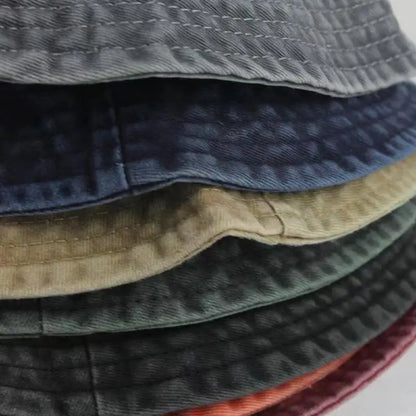 Fashion Women Men Washed Denim Solid Vintag Bucket Hats
