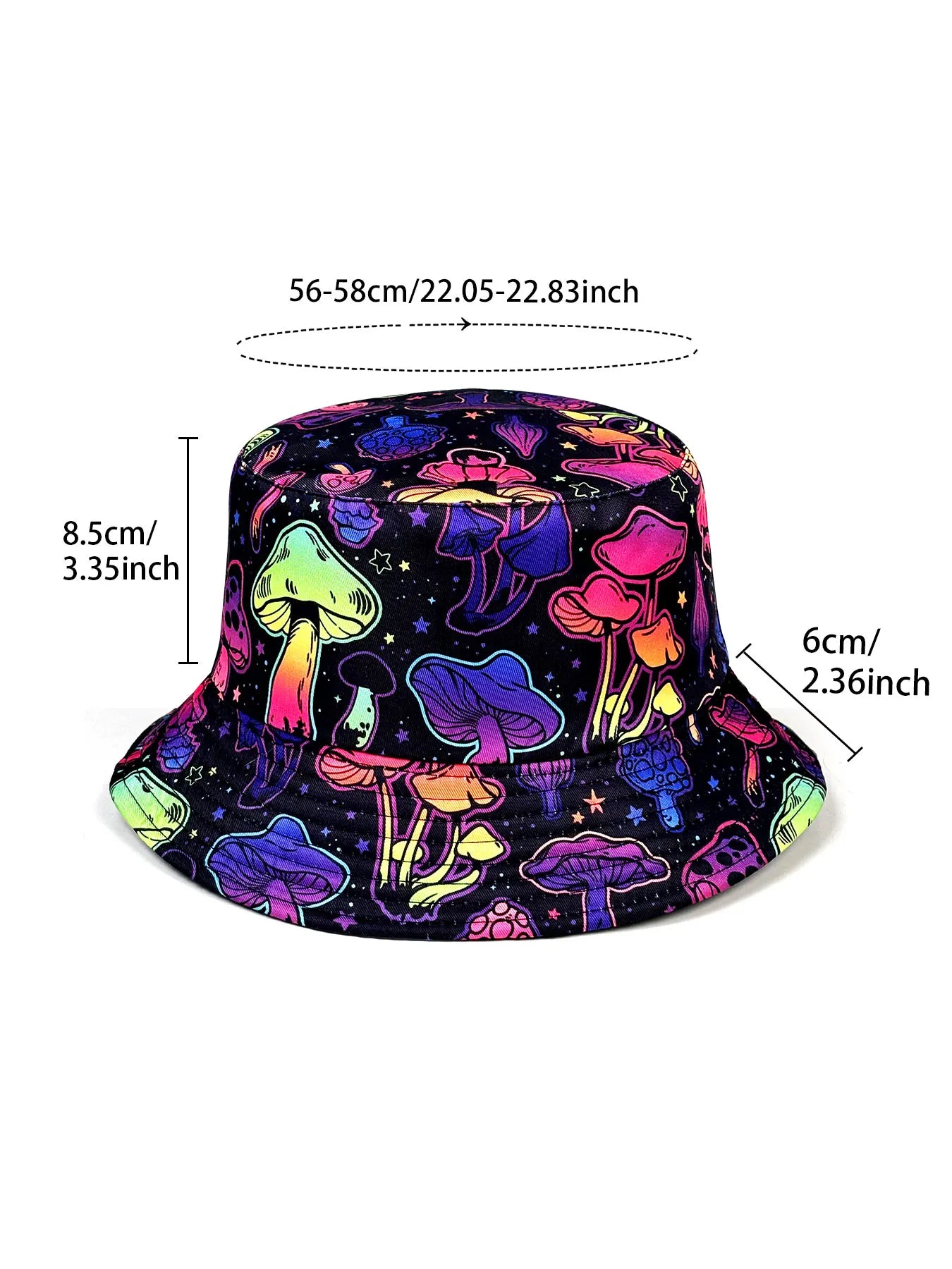 Dreamy Colorful Mushroom Bucket Hat