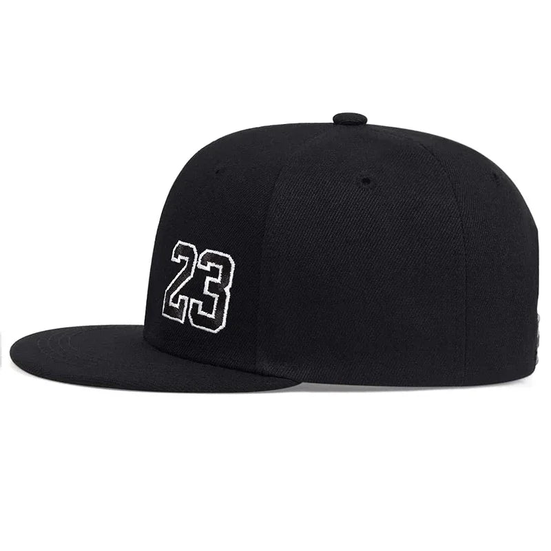 Unisex 23 Embroidery Hip-hop Hats Spring Autumn Adjustable Casual Snapback Caps