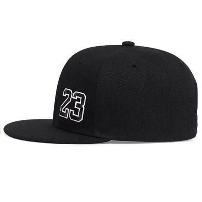 Unisex 23 Embroidery Hip-hop Hats Spring Autumn Adjustable Casual Snapback Caps