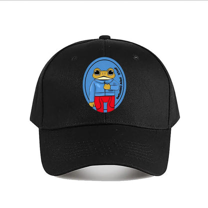 Oversized Brown Cartoon Frog Baseball Cap