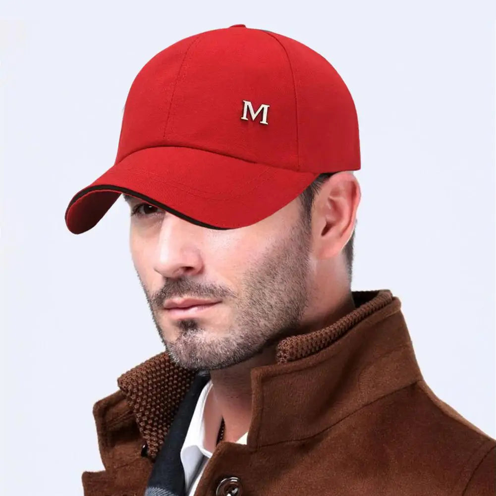 Baseball Cap M Letter Embroidery Pure Color Sun Hat Dad Hats Hip Hop