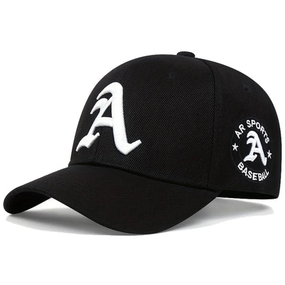 Unisex A Letter Embroidery Baseball Cap