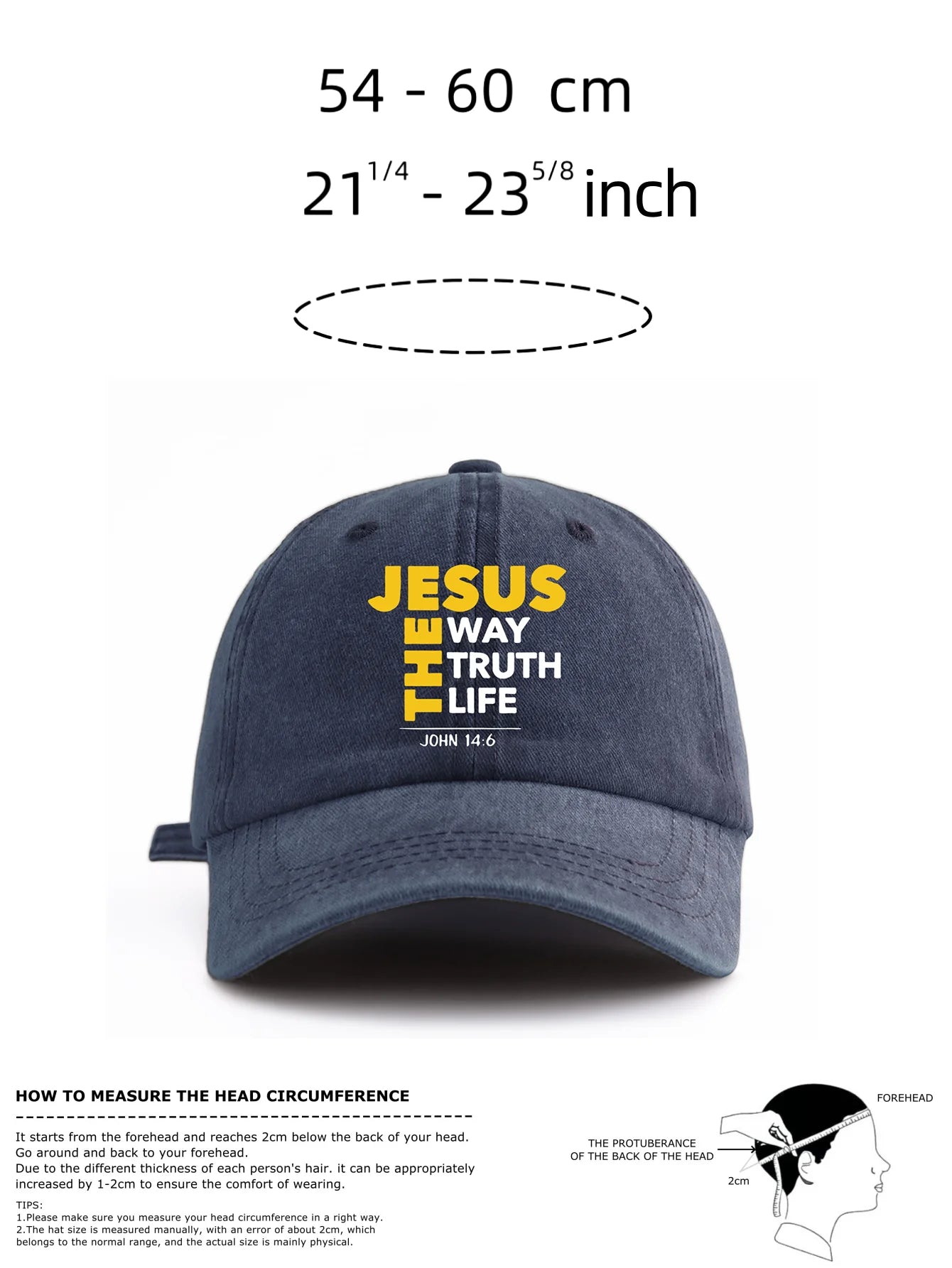 JESUS CROSS Print Washed Baseball Cap