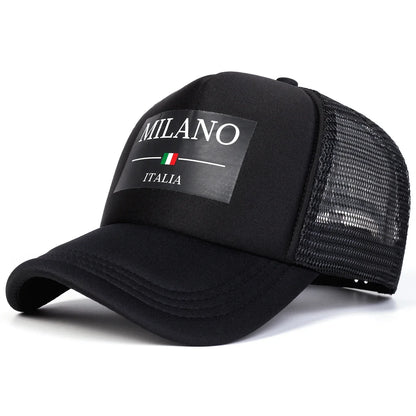 Unisex MILANO ITALIA Letter Printing Baseball Caps